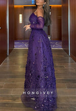 Strapless Regency A-Line Empire Evening Gowns with Beading and Appliques