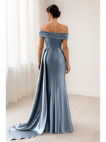 Sleeveless Off the Shoulder Mermaid Floor-Length Evening Dress
