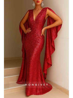 Sexy Sequins Sleeveless Mermaid Evening Dress