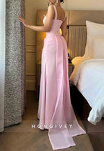 Floor-Length Off the Shoulder Scalloped Neck A-Line Evening Gowns