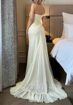 Trumpet Yellow Wedding Guest Off-Shoulder Ruched Floor-Length Evening Gown