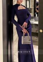 Bell Sleeves Long Sleeves Floor-Length Trumpet Evening Gowns with Tassel