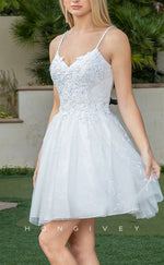 H1847 - A-Line Spaghetti Straps Short Ball Gown/Gradution/Homecoming Dress