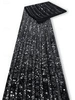 Sparkle Sequins A-Line 3/4 Sleeve Floor-Length Evening Dress