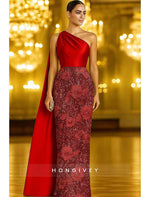 One Shoulder Sequined Sparkling Mermaid Evening Dress