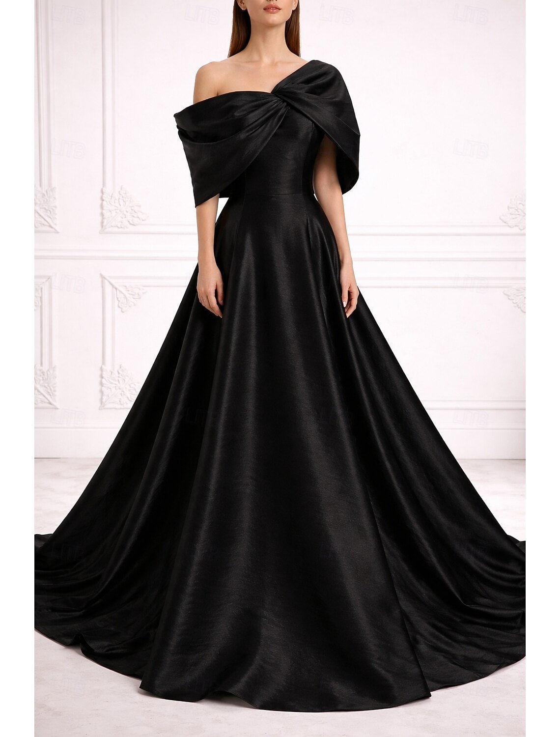 Off the Shoulder A-Line Floor-Length Evening Dress Mother of the Bride Dress