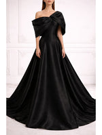 Off the Shoulder A-Line Floor-Length Evening Dress Mother of the Bride Dress
