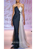 Simple Sweetheart A-line Evening Gown Side Slit
