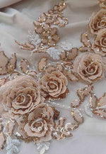 Asymmetrical Sleeveless Floral Satin Evening Gown Wedding Guest with Embroidery Appliques Dresses