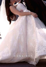 Empire Detachable Strapless Lace Princess Bridal Gown Wedding Dresses
