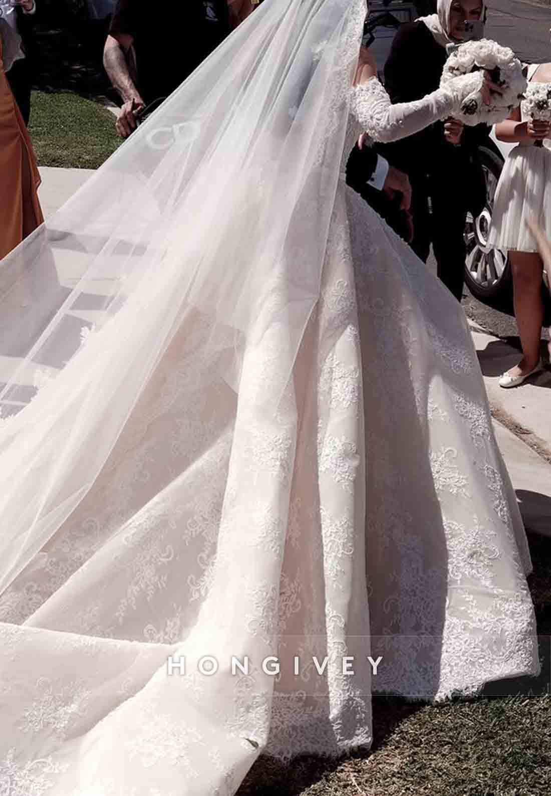 Empire Detachable Strapless Lace Princess Bridal Gown Wedding Dresses