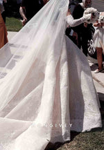 Empire Detachable Strapless Lace Princess Bridal Gown Wedding Dresses