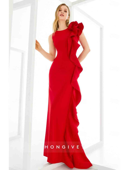 O-Neck Sleeveless Mermaid Evening Dress