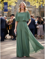 Jumpsuits/Rompers Shawl Short Formal Women Evening Dress