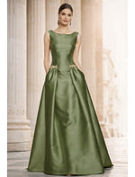 O-Neck Sleeveless A-Line Beaded Sparkle Formal Evening Dress Mother of the Bride Dress