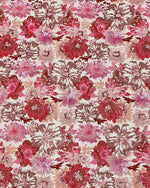 V-Neck Long Sleeve Flowers Floral Print Mermaid Evening Dress