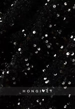 A-Line Evening Gown Long Sleeve Crew Neck Satin Glitter Mother Of the Bride Dress