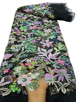 V-Neck Long Sleeve Sequins Sparkle Flowers Mermaid Mother of the Bride Dress