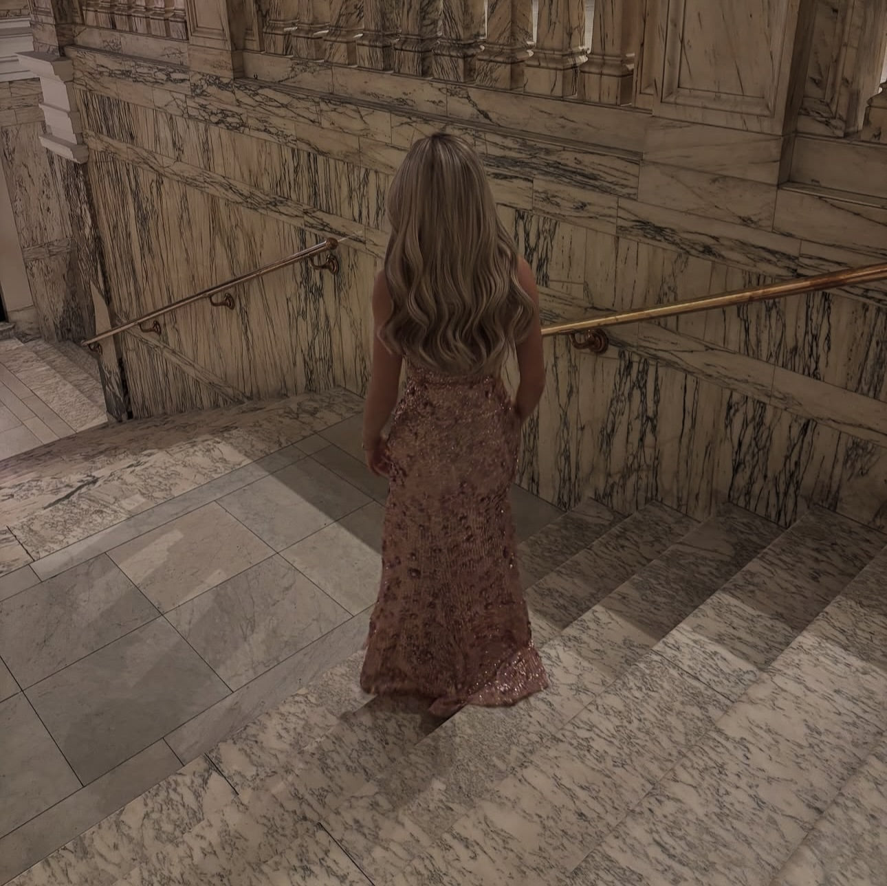 Sequins Pink Sparkle Beaded Sleeveless Mermaid Side Prom Dress