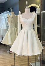 Bowknot Regular Straps Pleated Sleeveless Princess Short Homecoming Dresses