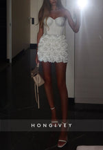 Sheath Sweetheart Strapless Empire Mini Homecoming Dress with Flowers