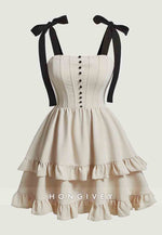 A-Line Ruched Sleeveless Regular Straps Short Homecoming Dresses with Bowknot