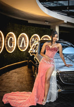 Sweetheart Beaded Sleeveless Mermaid Floor-Length Prom Dress for Black Girl