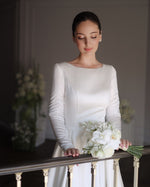 Elegant Long Sleeve A-Line Floor-Length Wedding Dress
