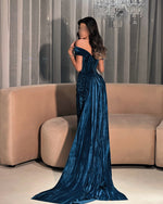 Off the Shoulder Sleeveless Mermaid Floor-Length Evening Dress