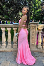 V Neck Blue Mermaid Prom Dresses Sleeveless Long Formal Dress