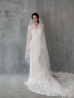 Vintage Lace Long Sleeve Mermaid Floor-Length Wedding Dress