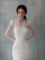 Vintage Lace Long Sleeve Mermaid Floor-Length Wedding Dress