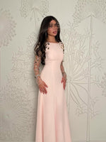 Long Sleeve Sequins Sparkle Mermaid Foraml Women Evening Dress