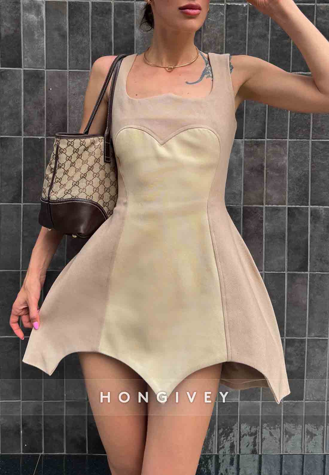 Crisscross Back A-Line Regular Straps Sleeveless Short Homecoming Dresses