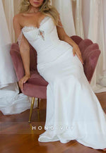Elegant Off the Shoulder Court Train Lace Sweetheart Trumpet Wedding Dresses