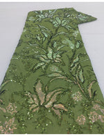 V-Neck Half Sleeve Applique Sequins A-Line Evening Dress Formal