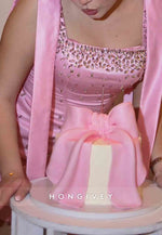 Satin Sleeveless Regular Straps Square Neck Sheath Bowknot Mini Homecoming Dresses