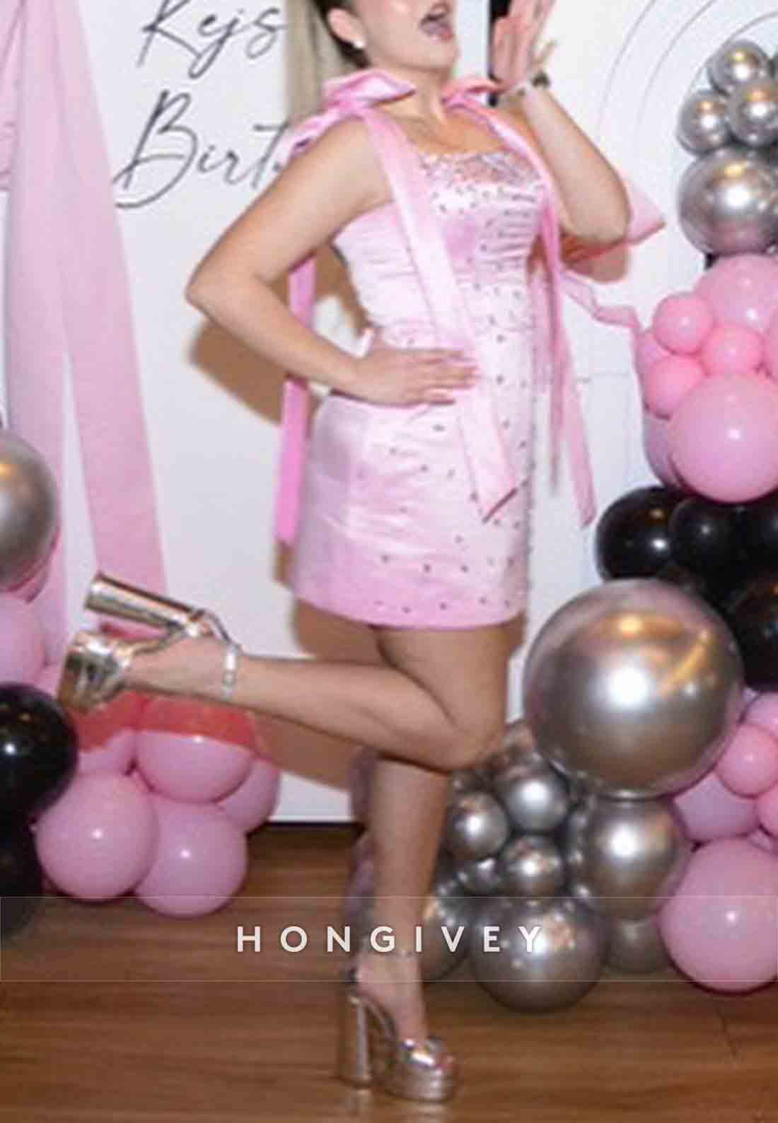 Satin Sleeveless Regular Straps Square Neck Sheath Bowknot Mini Homecoming Dresses