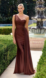 Side-Sash One-Shoulder Long Prom Dress PT004