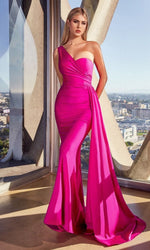 Side-Sash One-Shoulder Long Prom Dress PT004