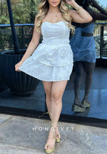 A-Line Strapless Sweetheart Ruched Sleeveless Short Homecoming Dress