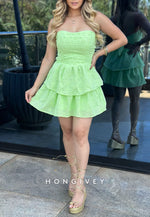 A-Line Strapless Sweetheart Ruched Sleeveless Short Homecoming Dress