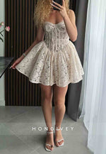 Lace Princess Spaghetti Straps Sleeveless Short Homecoming Dress