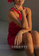 Simple Red Halter Sheath Sleeveless Pleated Mini Homecoming Dress