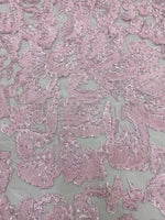 High Neck 3/4 Sleeve Flowers Floral Print Mermaid Evening Dress