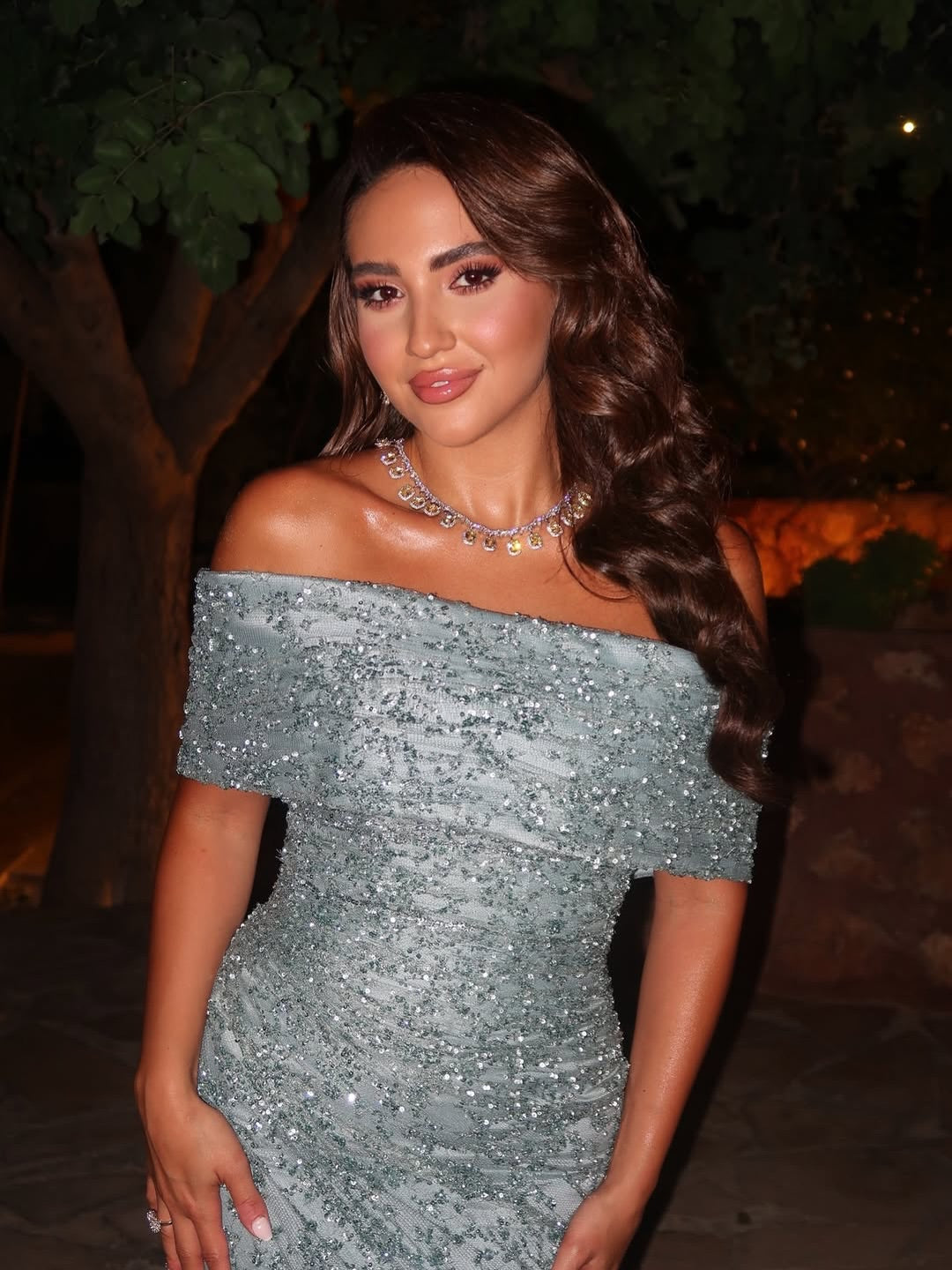 Sparkle Sequins Off the Shoulder Mermaid Evening Dress Floor-Length