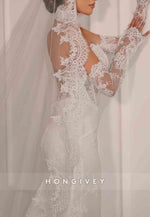 Strapless Mermaid Bridal Gown Lace Court Train Wedding Dresses