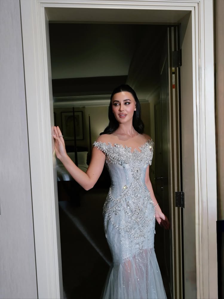 Luxury O-Neck Sleeveless Beaded Sparkle Tulle Mermaid Prom Dress