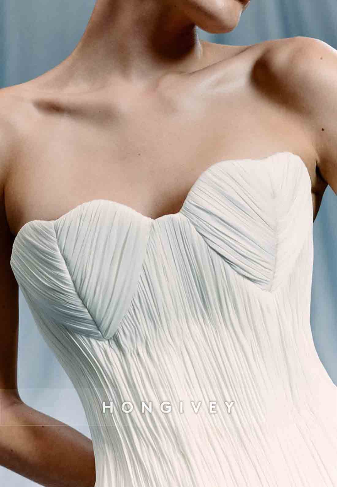 Sweetheart Simple Strapless Floor-Length A-Line Wedding Dresses