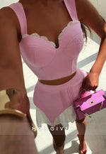 A-Line Regular Straps Sweetheart Corset Homecoming Dress with Lace